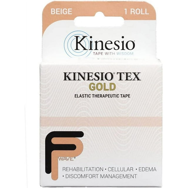Kinesio Taping - Elastic Therapeutic Athletic Tape Tex Gold FP - Beige – 2 in. x 16.4 ft