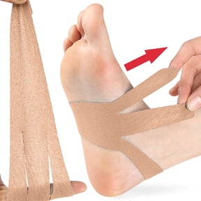 Kinesiology Tape,10 PCS Waterproof Breathable Foot Plantar Fasciitis Pain Relief Athletic Tapes,Hypoallergenic Cotton Elastic Sports Joints Muscle Tape for Feet Arch Heel Ankle Carpal Tunnel