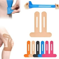 Kinesiology Tape for Knees, 2025 New Kinesiology Tape for Knees Pre Cut, Knee Support & Stability, Knee Pain Relief Athletic Tape, Waterproof & Elastic, Breathable Comfort (Black, 20PCS)