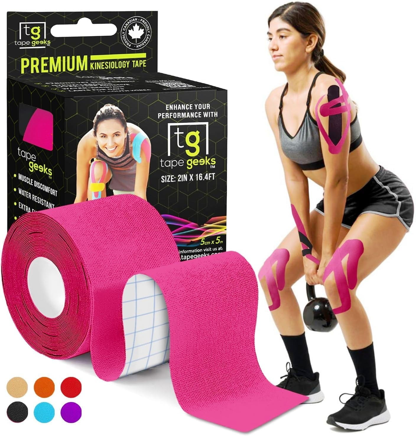 Kinesiology Tape Pink Tape Uncut Hypoallergenic Sport Tape Athletic