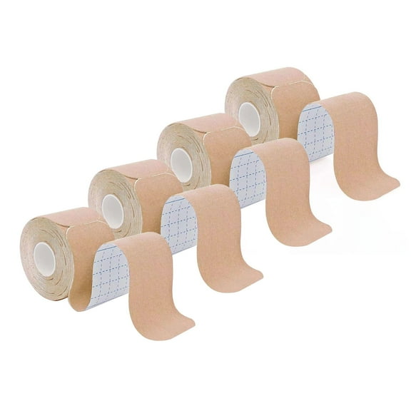 Kinesiology Tape Precut, Athletic Sports Tape Adhesive for Muscles Ankle Neck Knee Shoulder Promotes Recovery and Providing Support, Total 80 Precut Strips(Skin Color) 4PCS