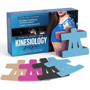 Kinesiology Tape for Shoulder, Kinesiology Tape Precut,Waterproof and Sweatproof,Provide Support and Stability to Muscle, 12PCS