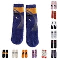 thumbnail image 1 of Kinet Halloween Fuzzy Socks For Women Men Crew Socks Pumpkin Ghost Pattern Halloween Gift Fall Winter Warm Soft Festival Party Lounging Home Socks,Orange, 1 of 4