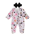 thumbnail image 1 of Kinet Infant Boys Girls Halloween Clothes One Piece Newborn Baby Pumpkin Cute Print Long Sleeve Romper Zip Up Bodysuit Outfits Set,Black,6-12 Months, 1 of 6