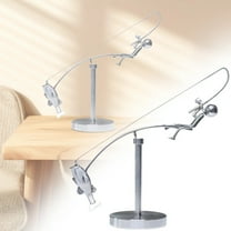 Kinetic Fishing Sculpture - Balance Art for Your Space, Fisherman Kinetic Balancing Desk Toy Fishing Physics Sculpture for Home Office Art Deco, Stainless Steel Balance Physics Toy