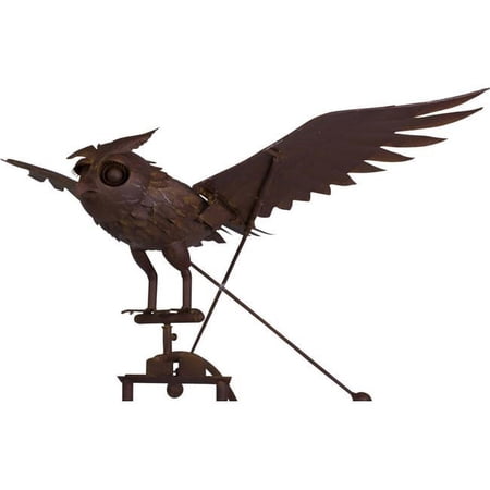 Kinetic Jumbo Rocking Owl & Forth on a Garden Stake