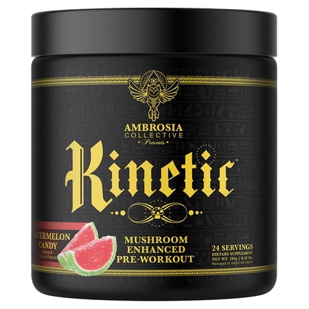 Ambrosia Collective Kinetic™, Mushroom Enhanced Pre-Workout, Watermelon Candy, 0.45 lbs (204 g)