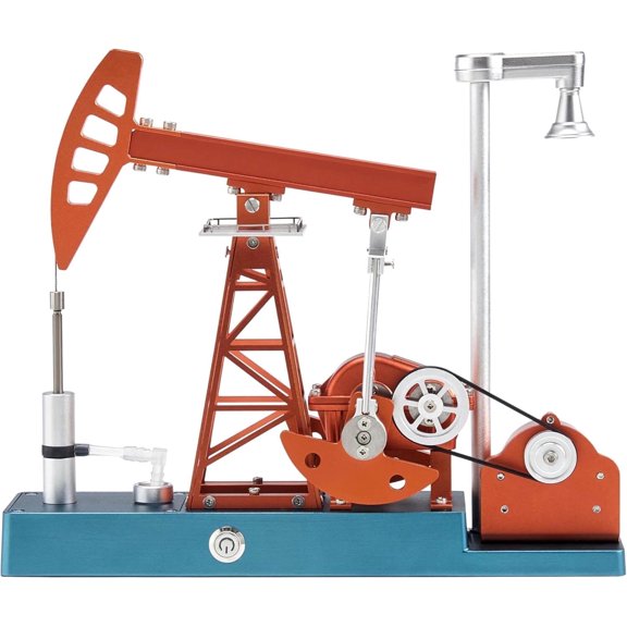 Kinetic Oil Pumpjack Model Building Kit, Metal Construction Set, 219 Pieces, 10 in x 4 in x 9 in