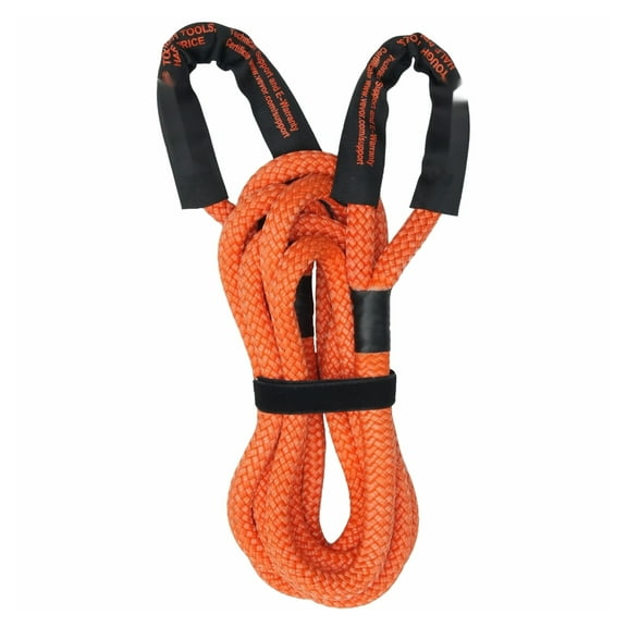 Kinetic Recovery Tow Rope 7/8" x 30ft, 30580lbs Capacity, 2 Soft Shackles