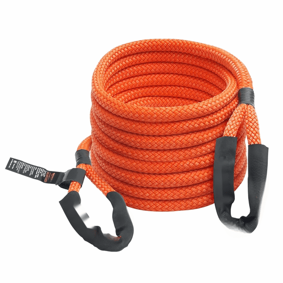Kinetic Recovery Tow Rope 7/8" x 30ft, 30580lbs Capacity  Off Road Snatch Strap with 2 Soft Shackles (41750lbs)  Jeep Truck ATV Recovery Gear