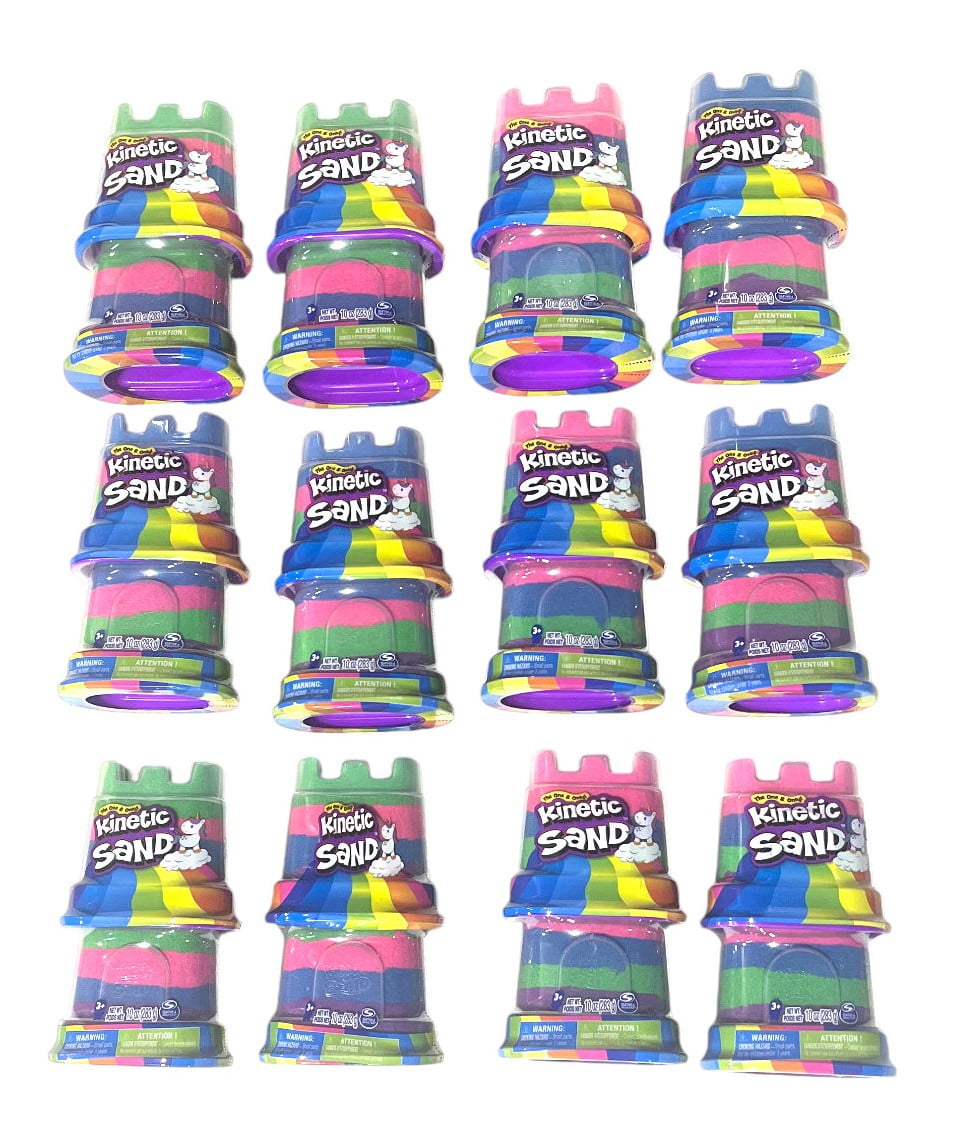 Kinetic Sand, 2-Pack Rainbow Unicorn 5oz Multicolor Containers, for Kids Ages 3 and up, Case pack of 12