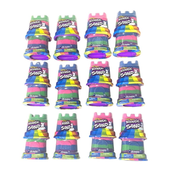 Kinetic Sand, 2-Pack Rainbow Unicorn 5oz Multicolor Containers, for Kids Ages 3 and up, Case pack of 12