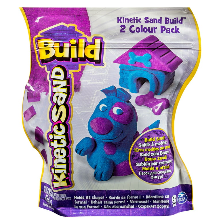 Kinetic Sand Build, 1lb Color Pack, Purple and Blue 