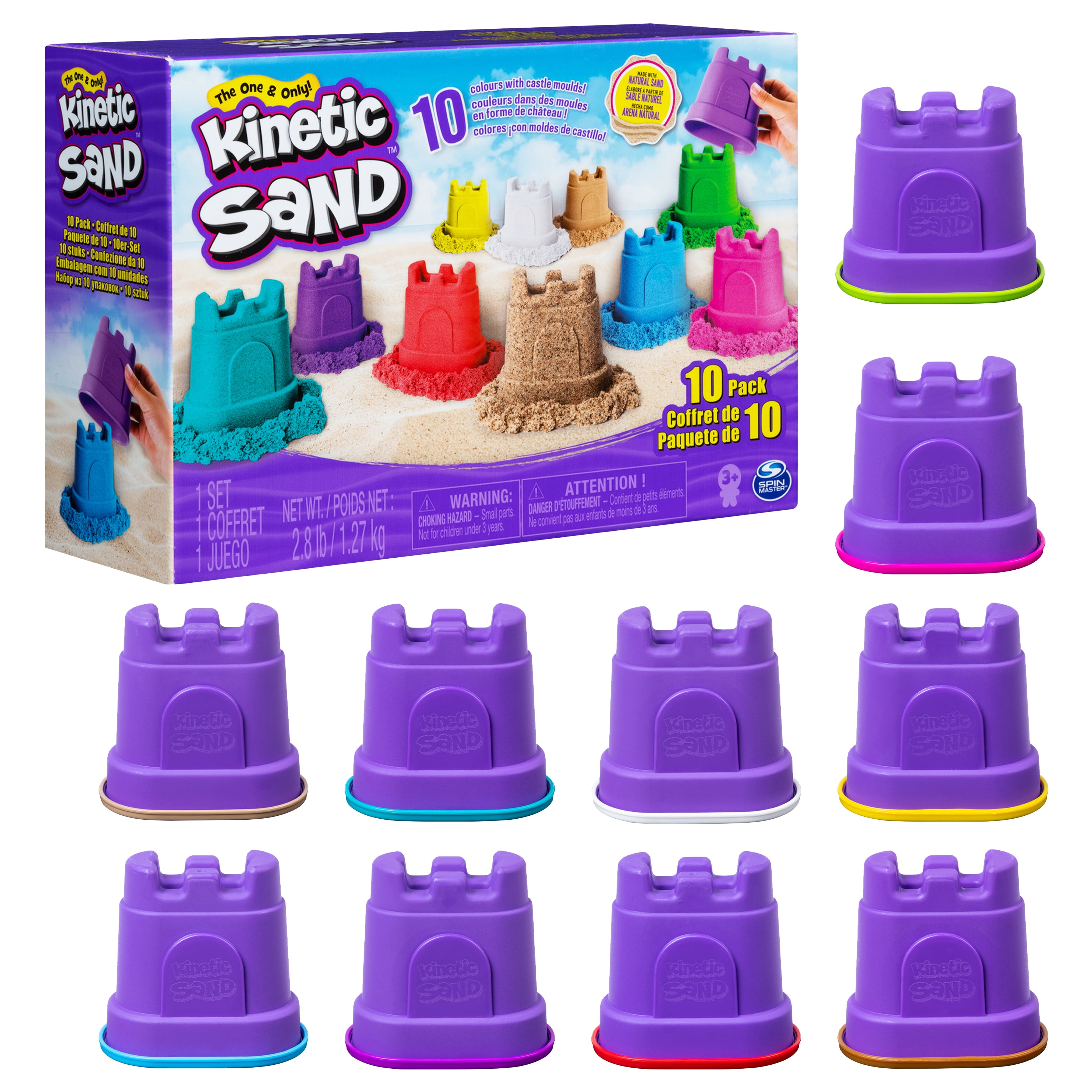 ヤングエポック 『SAND CAST TOY』4体セット Kinetic Sand, Castle Containers 10-Color Pack Colored Sand Toys