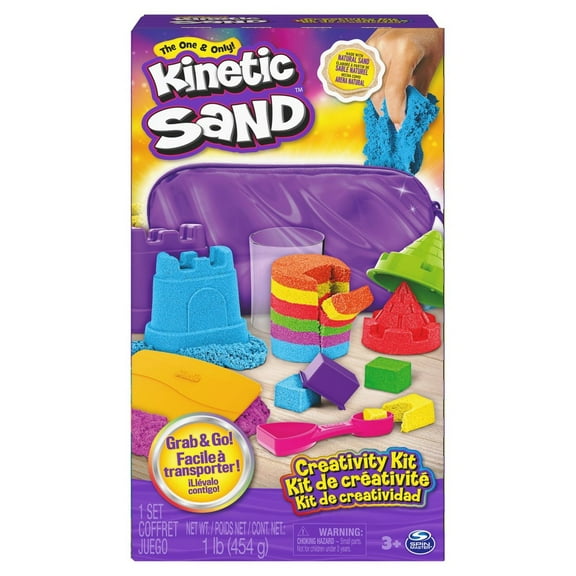 Kinetic Sand Creativity Moldable Sand Toys, Primary Colors, 1lb Kit