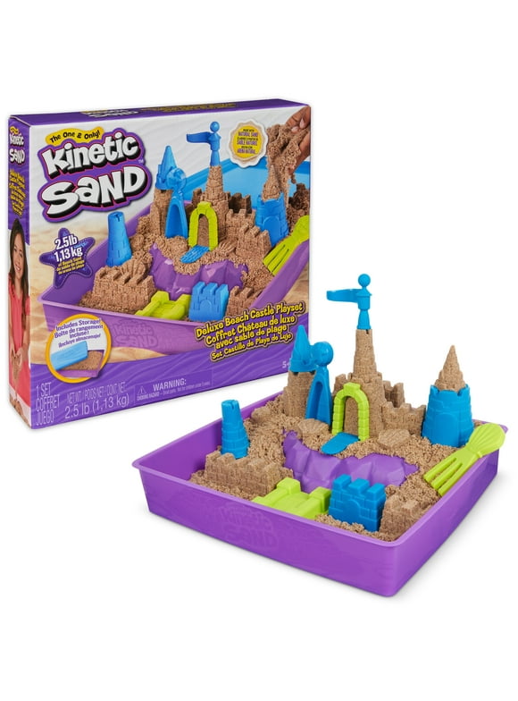 Kinetic Sand Deluxe Beach Castle Set with Molds & Tools