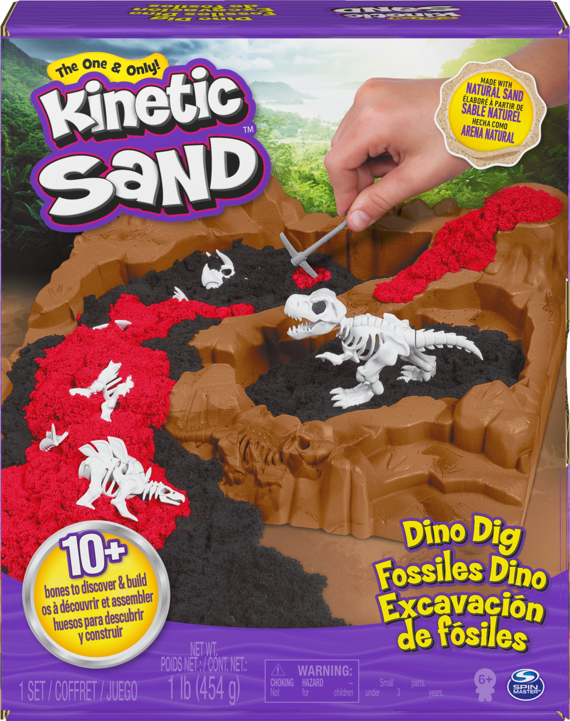 Playing with Kinetic Sand and Dinosaurs and Plastic Eggs