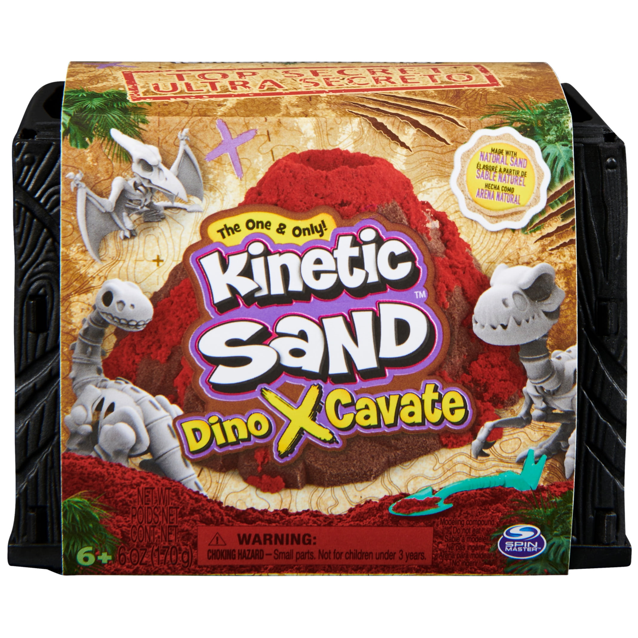 Kinetic Sand, Dino XCavate, Made with Natural Sand, Play Sand for Kids