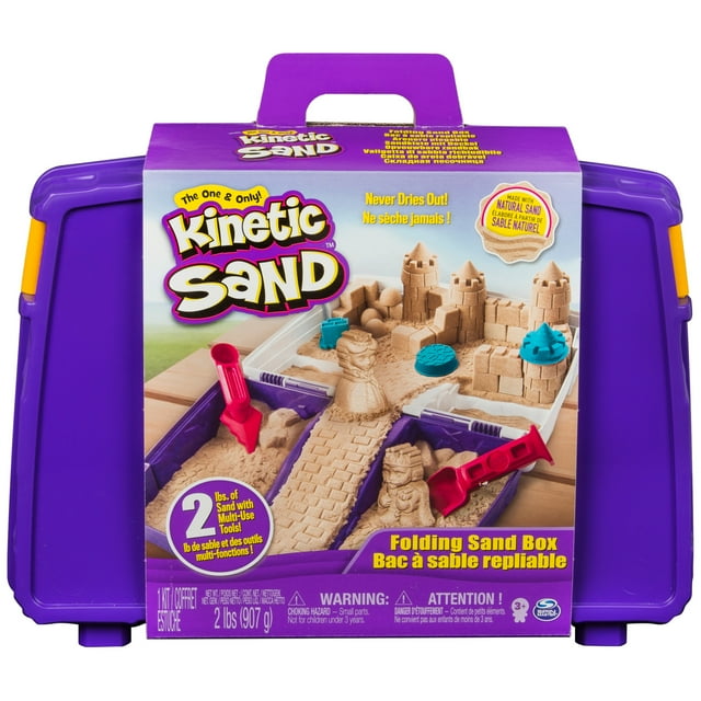 Kinetic Sand, Folding Sand Box with 2lbs of Kinetic Sand