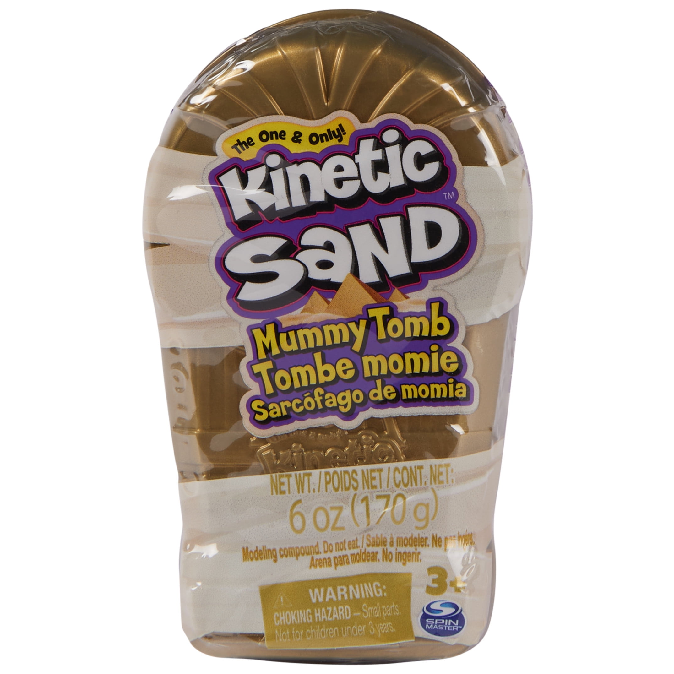 Kinetic Sand, Mummy Tomb Playset with 6oz Brown Sand, Tools and