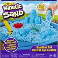 thumbnail image 1 of Kinetic Sand, Sandbox Playset with 1lb of Blue Kinetic Sand and 3 Molds, for Ages 3 and up, 1 of 10