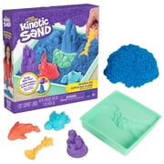Kinetic Sand Sandbox Set with Blue Sand, Tools & Storage