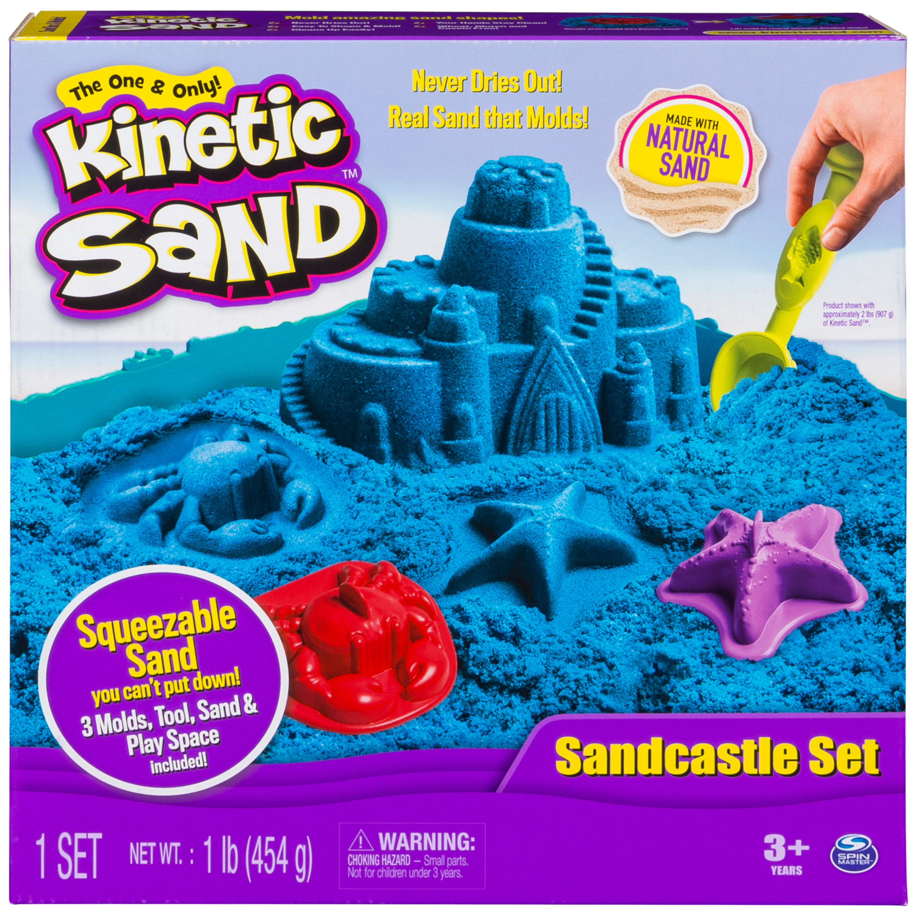 Kinetic Sand Sandcastle Set with 1lb of Kinetic Sand and Tools and Molds (Color May Vary) - image 1 of 9