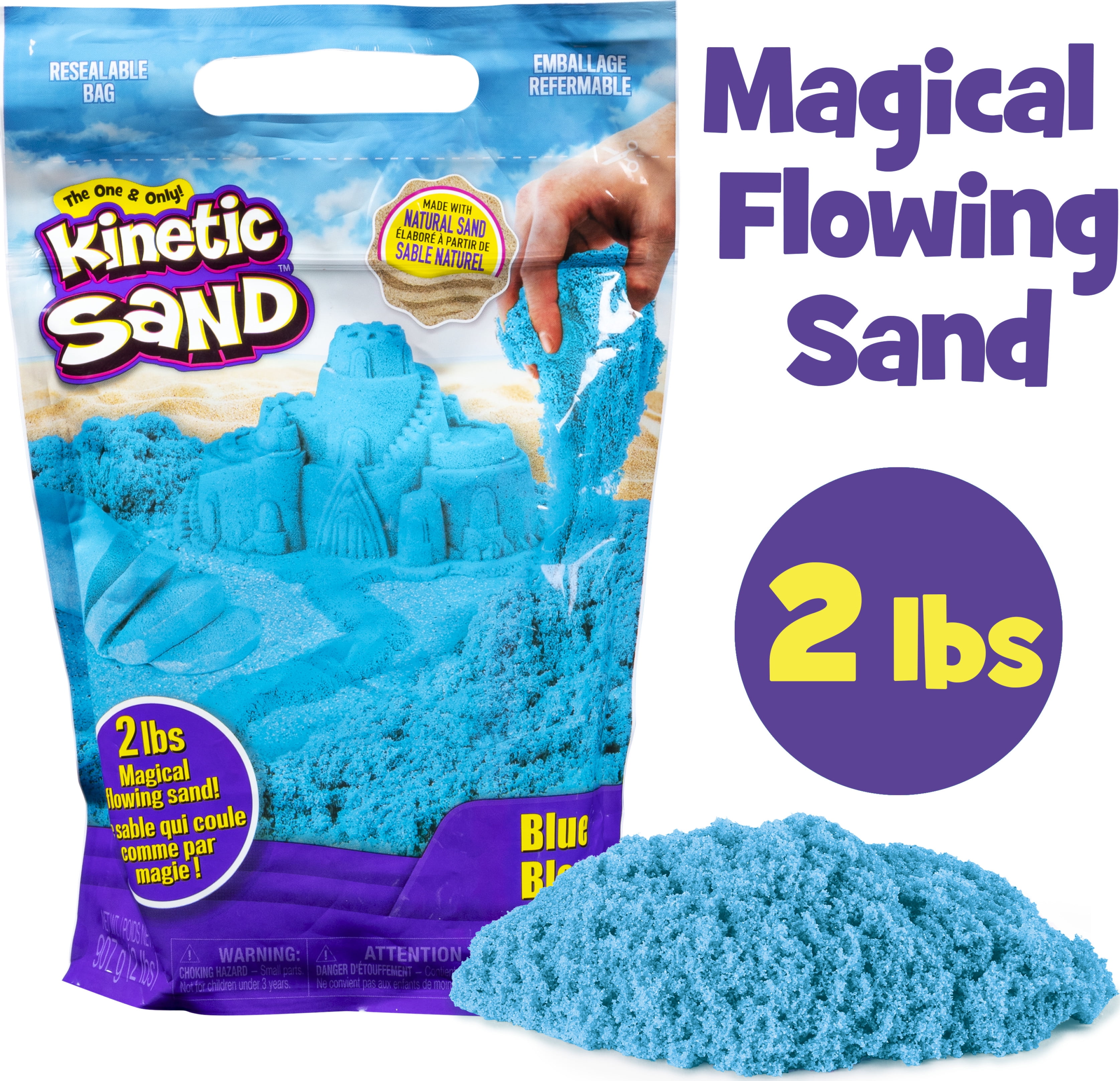 Kinetic Sand, The Original Moldable Sensory Play Sand Toys For Kids,  Purple, 2 lb. Resealable Bag, Ages 3