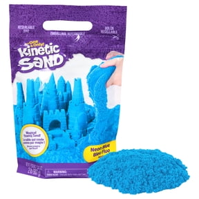 Kinetic Sand, 2lbs Blue Play Sand, Moldable Sensory Toys for Kids, Resealable Bag (Packaging May Vary), for Ages 3 and up