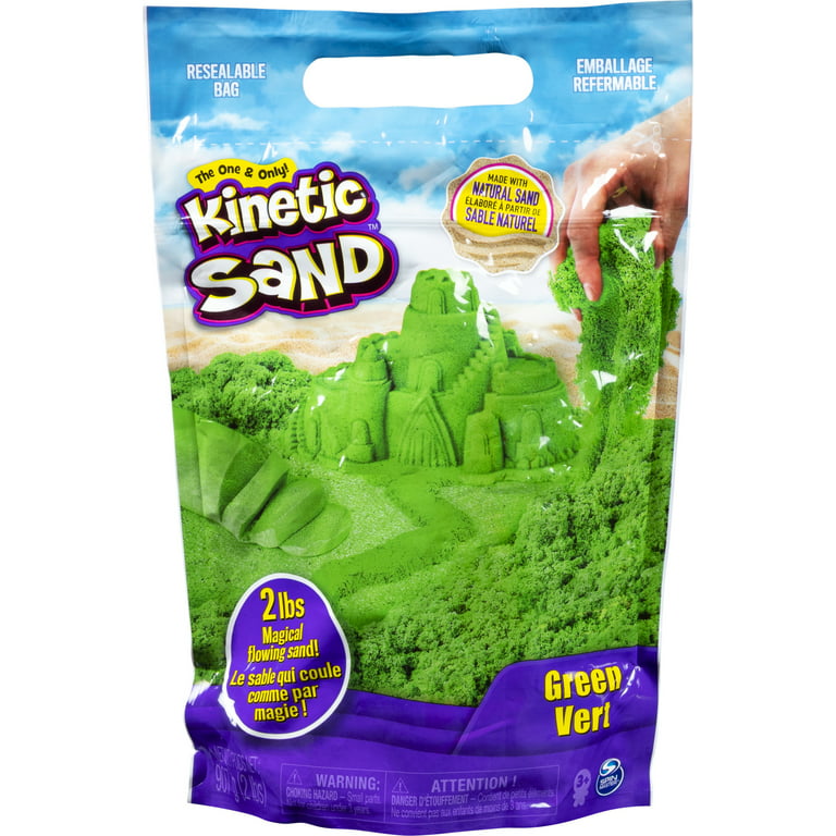 Kinetic Sand, The Original Moldable Sensory Play Sand, Brown, 2 lb.  Resealable Bag, Ages 3+