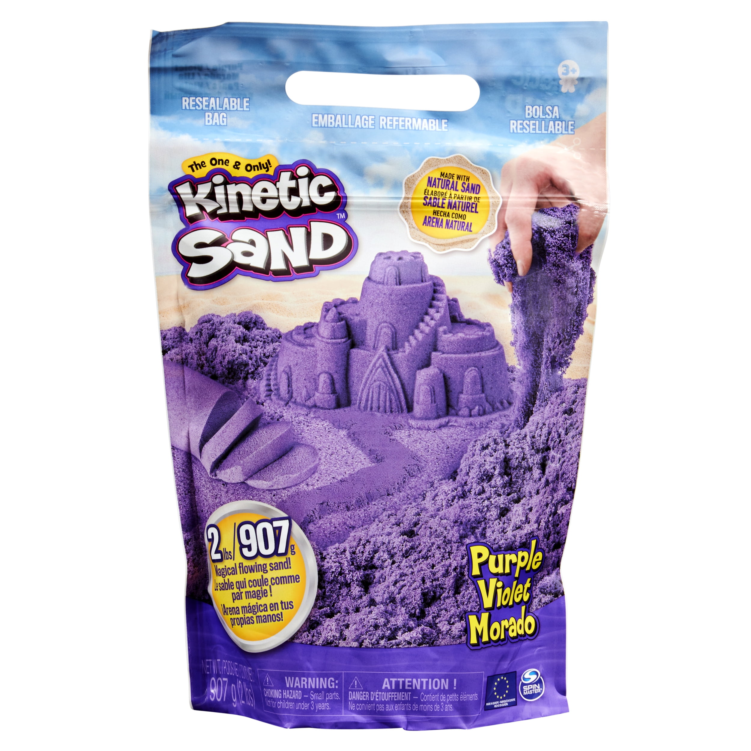 Spin Master Kinetic Sand Modeling Sand 4.5oz. Containers Pink, Green, Purple, White, Beige & Blue Gift Set Bundle with Bonus Matty's Toy Stop