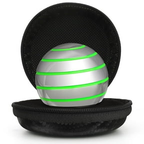 Kinetic Spinning Desk Toy Glow in The Dark for Kids Adults, Metal Full Body Optical Illusion Fidget Spinner Ball, Luminous Fingertip Gyro Gift for Office Stress Relief