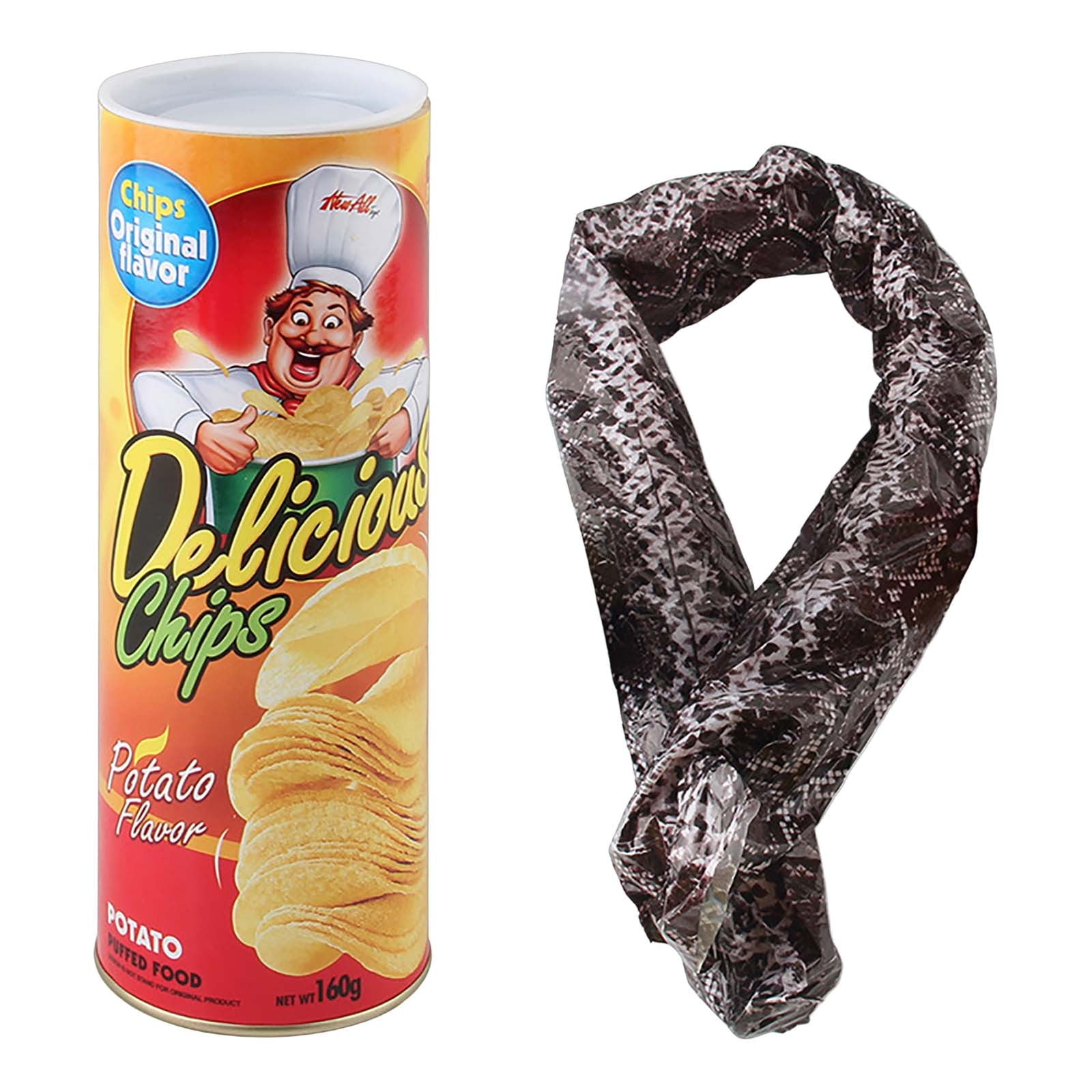Kinetic Spring Snake in Simulated Potato Chip Can, Mechanical Energy ...