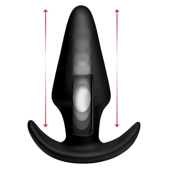 Kinetic Thumping 7X Large Anal Plug Black Thump It!