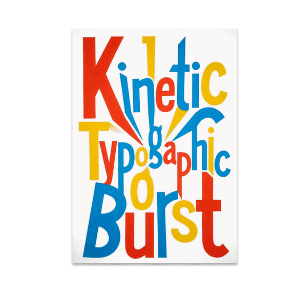Kinetic Typographic Burst Poster - Modern Decor Enthusiast - 13x19 Poster Print