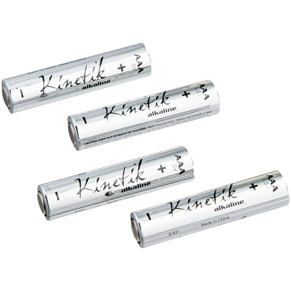 Kinetik 53833 Alkaline Batteries, AAA, Carded, 4-Pack