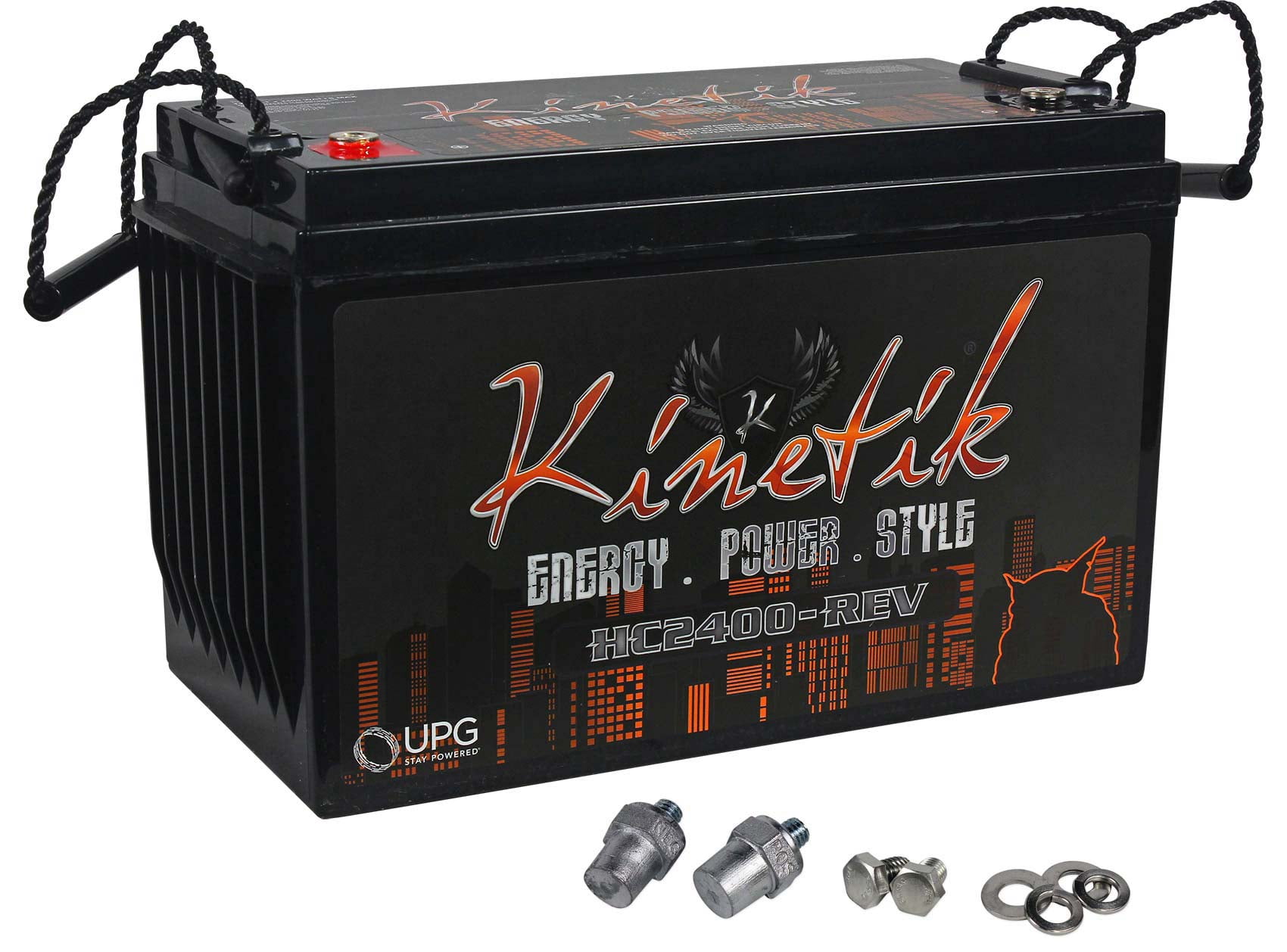 Kinetik HC2400-REV 2400 Watt 12V Car Battery/Power Cell High