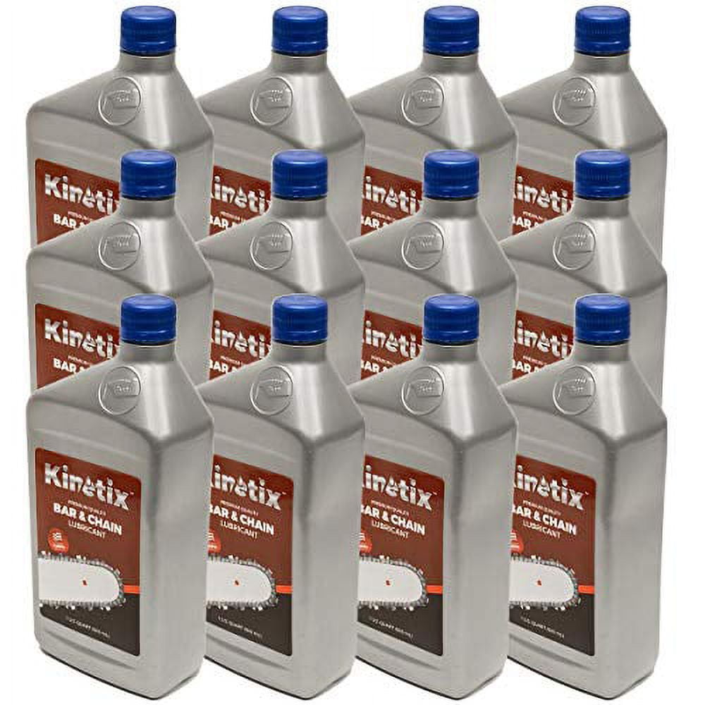 Kinetix 12PK Quart Chainsaw Bar & Chain Oil 80009 Compatible with Echo Stihl Husqvarna Poulan