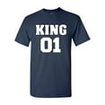 thumbnail image 1 of King 01 Couple Love Matching Relationship Funny DT Adult T-Shirt Tee, 1 of 2