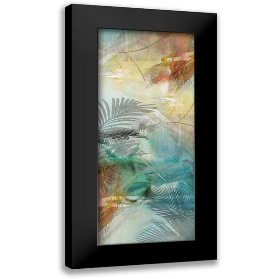 King 10x18 Black Modern Framed Museum Art Print Titled - Alive Palms I