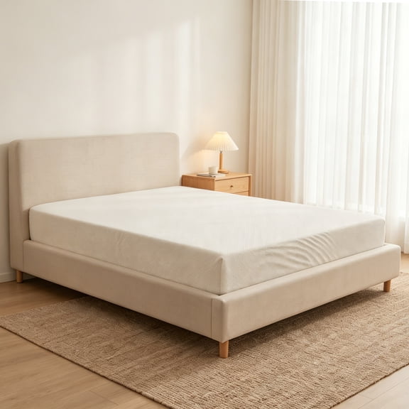 King 12 Inch Anti Allergen Medium Plush Foam Mattress, Stable Support Memory Sponge Bed Cool Breathable Surface