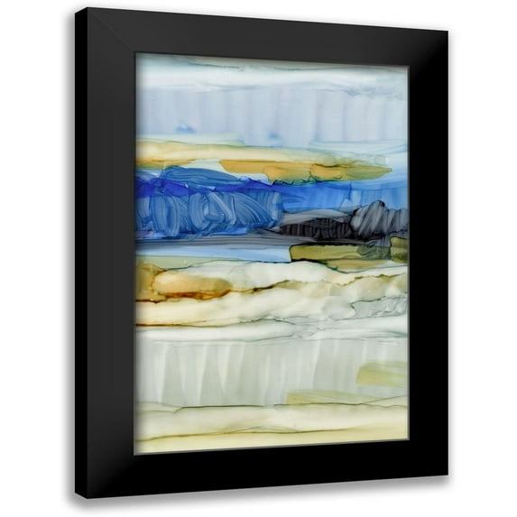 King 13x18 Black Modern Framed Museum Art Print Titled - Fluid I