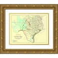 thumbnail image 1 of King 18x15 Gold Ornate Wood Framed with Double Matting Museum Art Print Titled - Galveston, Houston, Henderson Railroad 1872, 1 of 4