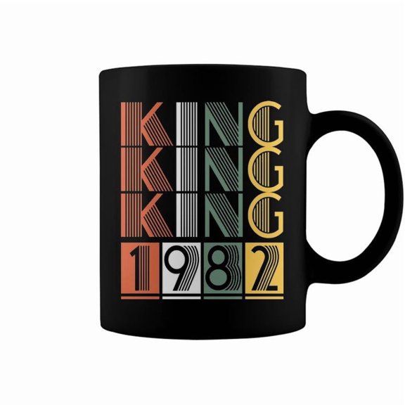 King 1982 Birthday Coffee Mugs