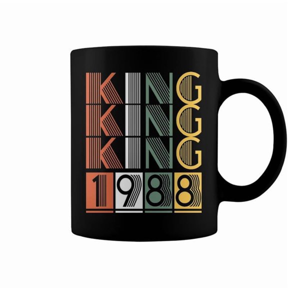 King 1988 Birthday Coffee Mugs