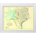 thumbnail image 1 of King 32x26 White Modern Wood Framed Museum Art Print Titled - Galveston, Houston, Henderson Railroad 1872, 1 of 4