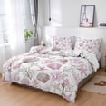 thumbnail image 1 of King 4 Piece Bedding Set Oceans Pink Shells Corals Sea Stars Soft Breathable Duvet Cover and Pillowcase, Abstract Marine Life Duvet Cover Set Bed Sheets for Bedroom Dormitory Guest Room, 1 of 9