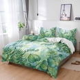 thumbnail image 1 of King 4 Piece Bedding Set Pastoral Botanical Tropical Leaves Soft Breathable Duvet Cover and Pillowcase, Summer Green Plant Duvet Cover Set Bed Sheets for Bedroom Dormitory Guest Room, 1 of 9