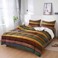thumbnail image 1 of King 4 Piece Bedding Set Vintage Colorful Rainbow Wood Soft Breathable Duvet Cover and Pillowcase, Rustic Wooden Texture Duvet Cover Set Bed Sheets for Bedroom Dormitory Guest Room, 1 of 9