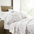 thumbnail image 1 of 100% Cotton Flannel Bed Sheets Set for King Size Bedding in Rose Bunch Pink by Comfort Canopy, 1 of 15